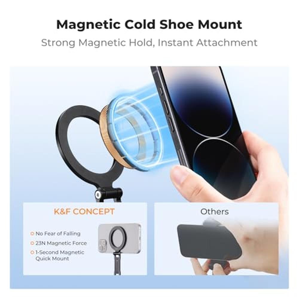 Phone Mount: K&F CONCEPT Magnetic Metal Phone Mount with – Side View