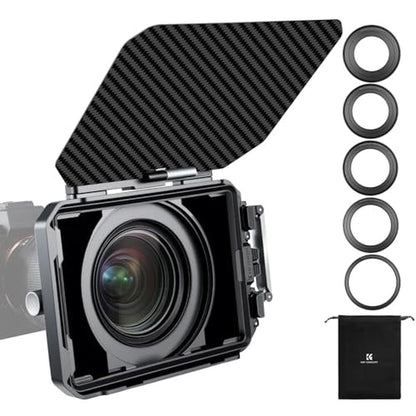 K&F CONCEPT Matte Box: DSLR Camera Matte Box with Carbon – Front View