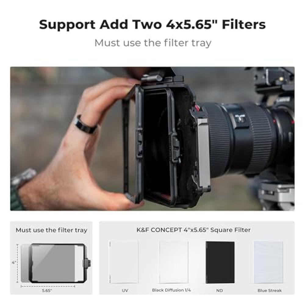 K&F CONCEPT Matte Box: DSLR Camera Matte Box with Carbon – Close-up Detail
