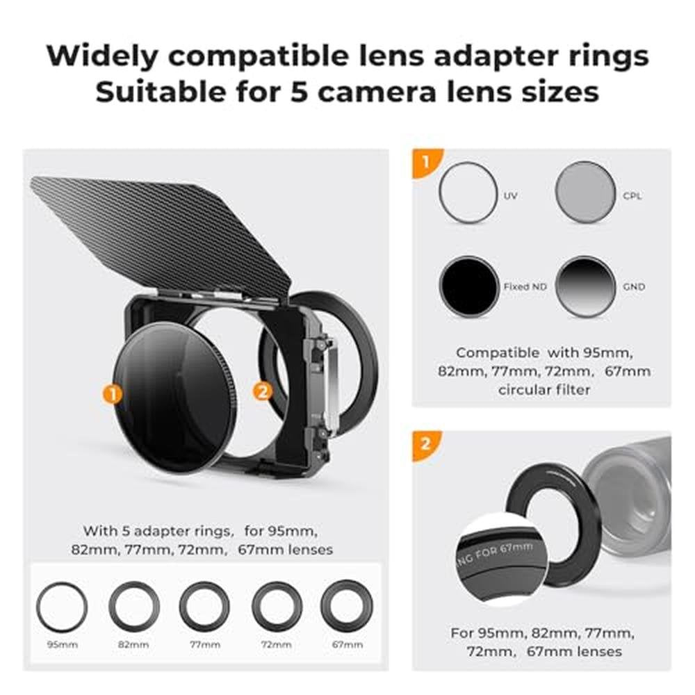 K&F CONCEPT Matte Box: DSLR Camera Matte Box with Carbon – In Use