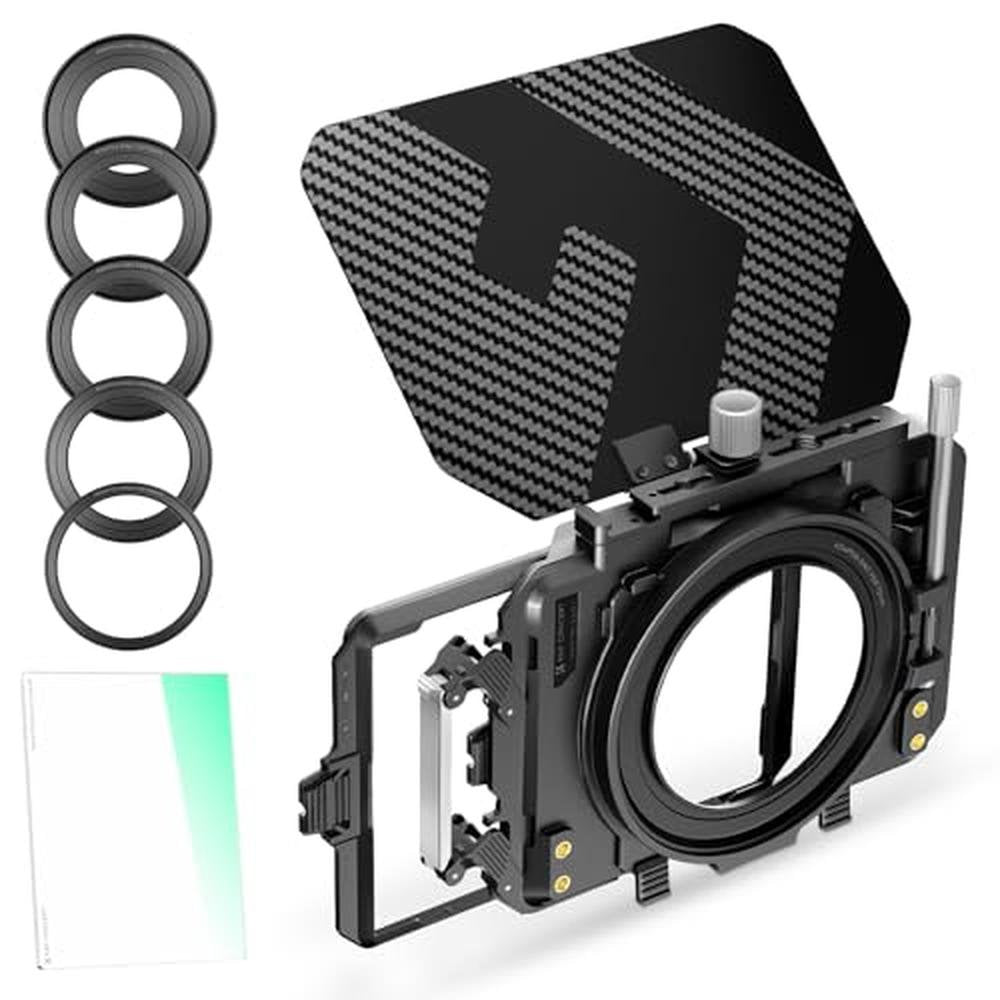 K&F CONCEPT Mini Matte Box +Black Mist 1/4 Filter Kit – Front View