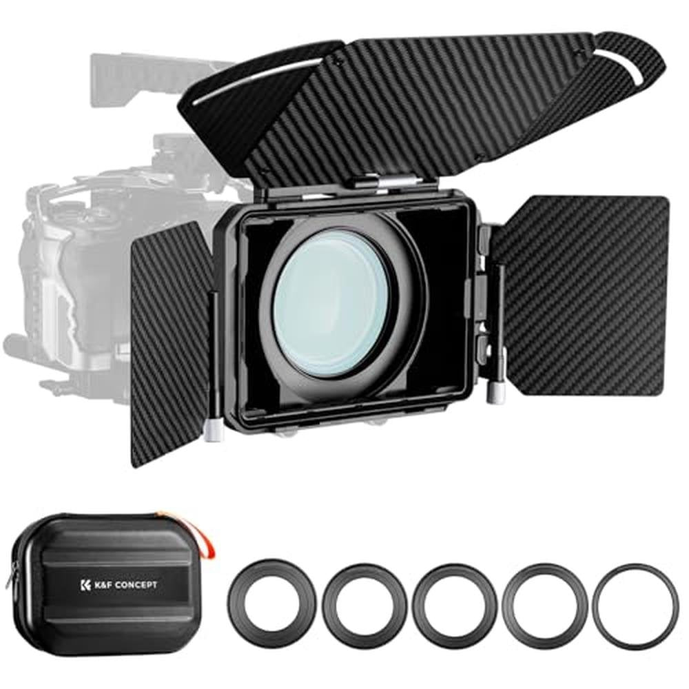 K&F CONCEPT Mini Matte Box: DSLR Camera Matte Box with – Front View