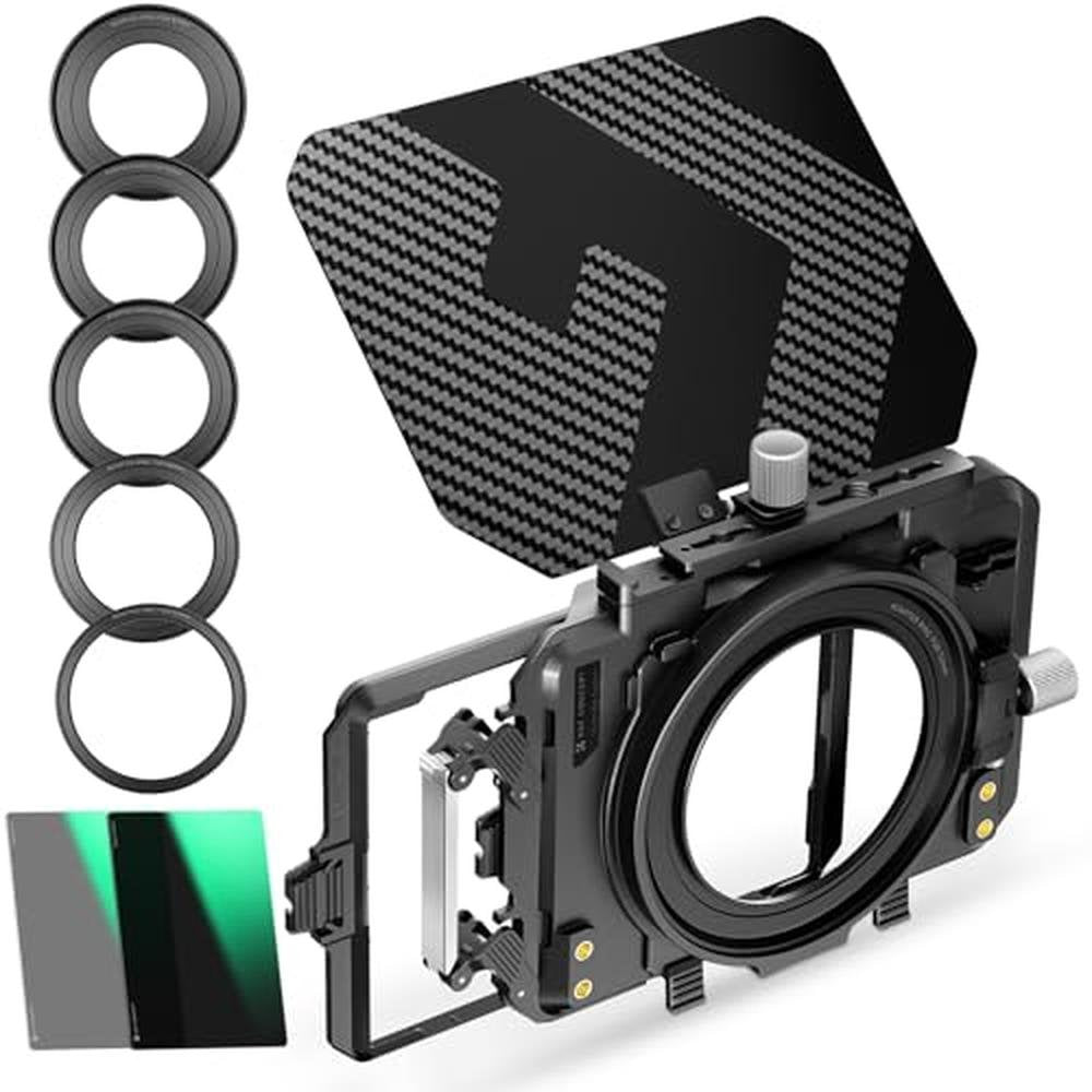 K&F CONCEPT Mini Matte Box +ND4+ND32 Filters Kit – Front View