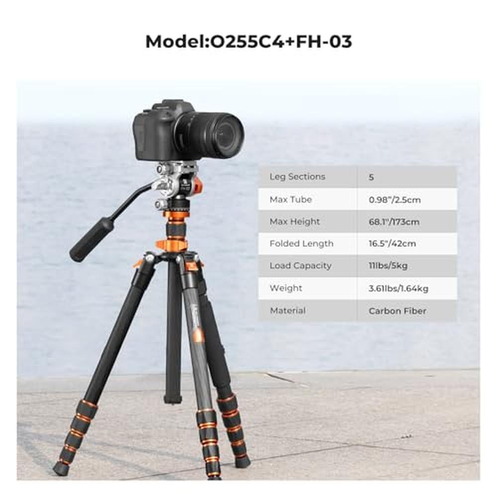 Tripod Concept: K&F CONCEPT 68 Carbon Fiber Tripod with – In Use