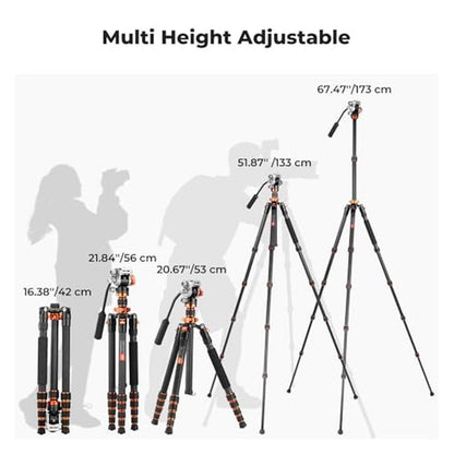 Tripod Concept: K&F CONCEPT 68 Carbon Fiber Tripod with – Packaging