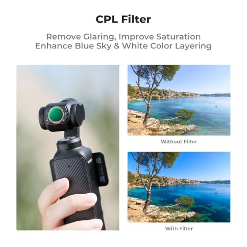 K&F CONCEPT UV/CPL/ND Filter Set Compatible with Osmo – Close-up Detail
