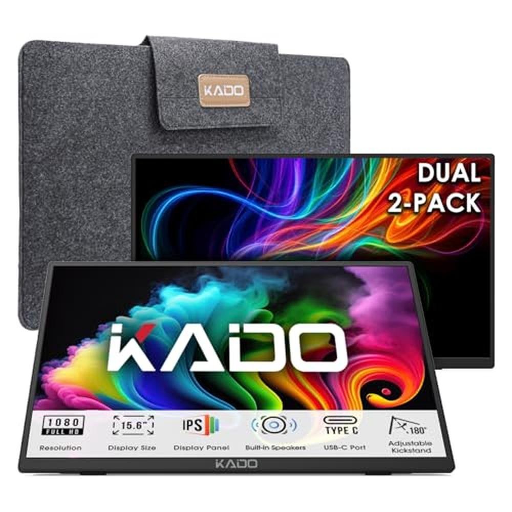 Kado Dual Portable Monitor Setup – Front View