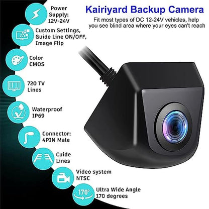 Camera View: Kairiyard Backup Camera 170 Degree Wide View – Side View