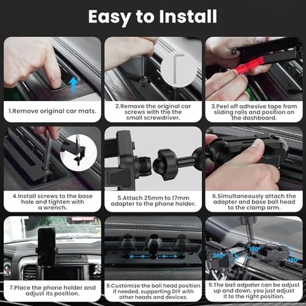 Phone Metal Mount: Kaishengyuan Ram Truck Dash Mount – Packaging