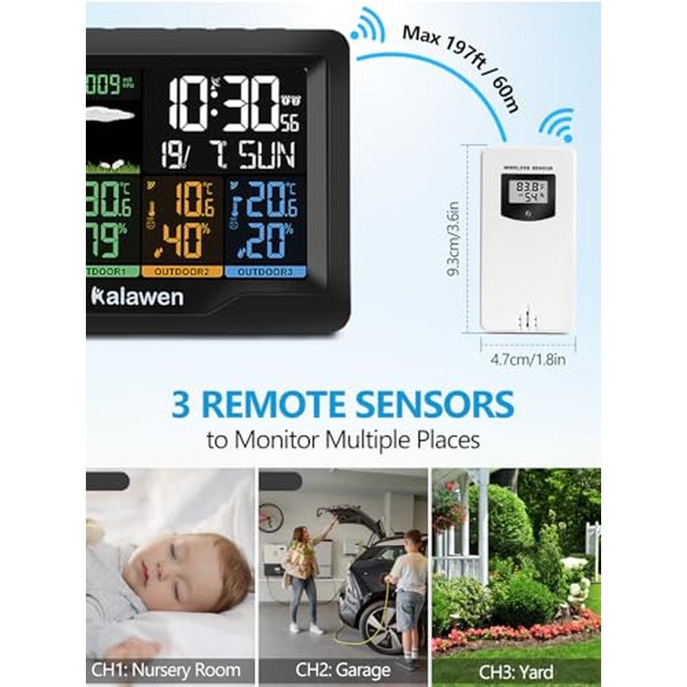 Kalawen Home Wireless Weather Station – Close-up Detail