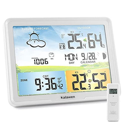 Weather Stations: Kalawen Wireless Indoor Outdoor Home – Front View