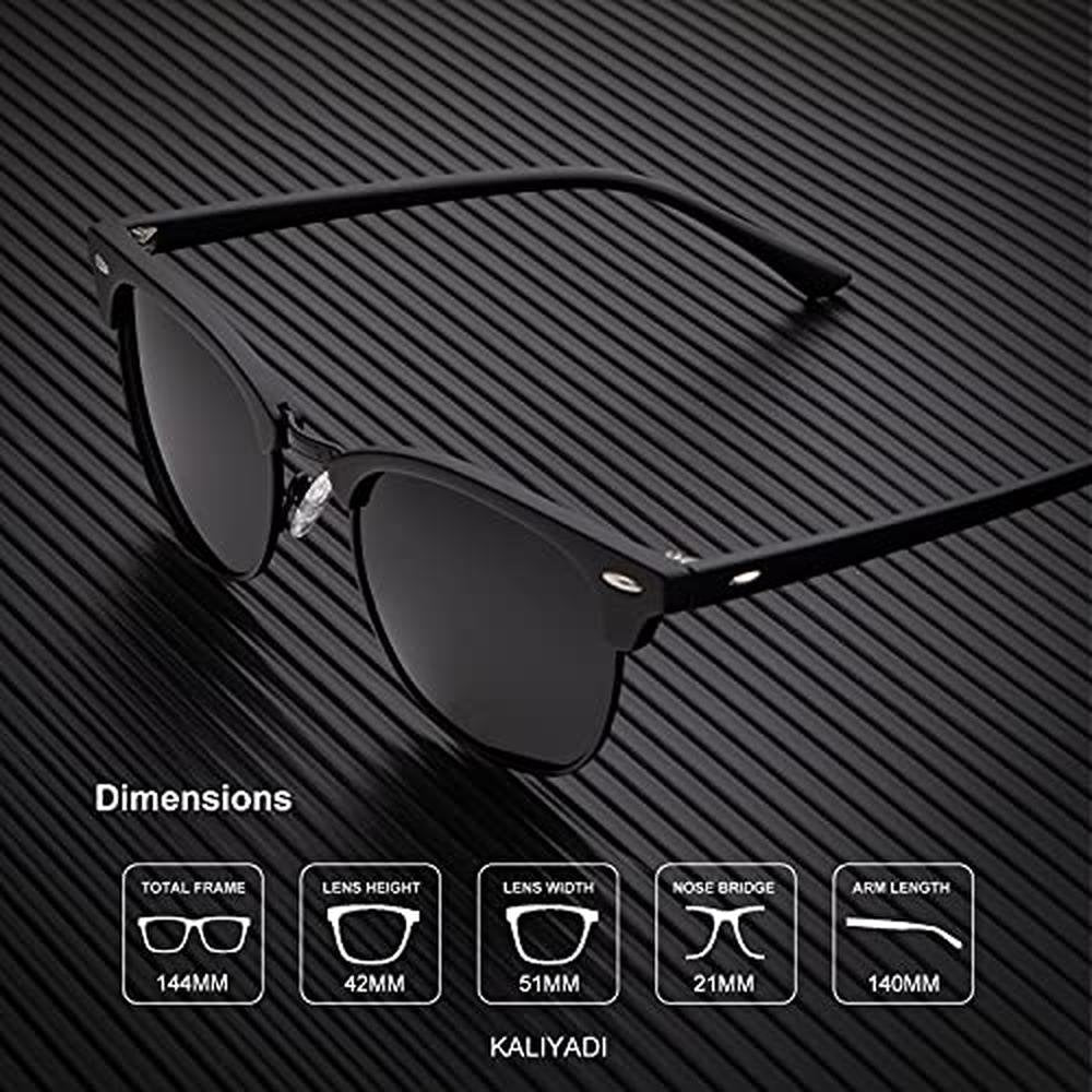 Kaliyadi Unisex: Premium Polarized Sunglasses – Close-up Detail