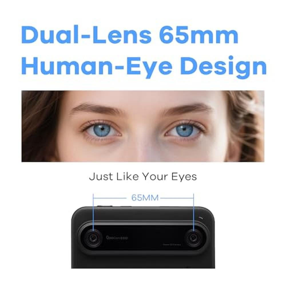 Camera Kandao: Kandao QooCam Ego Handheld 3D VR Camera – Side View
