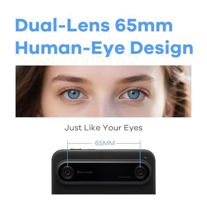 Camera Kandao: Kandao QooCam Ego Handheld 3D VR Camera – Side View