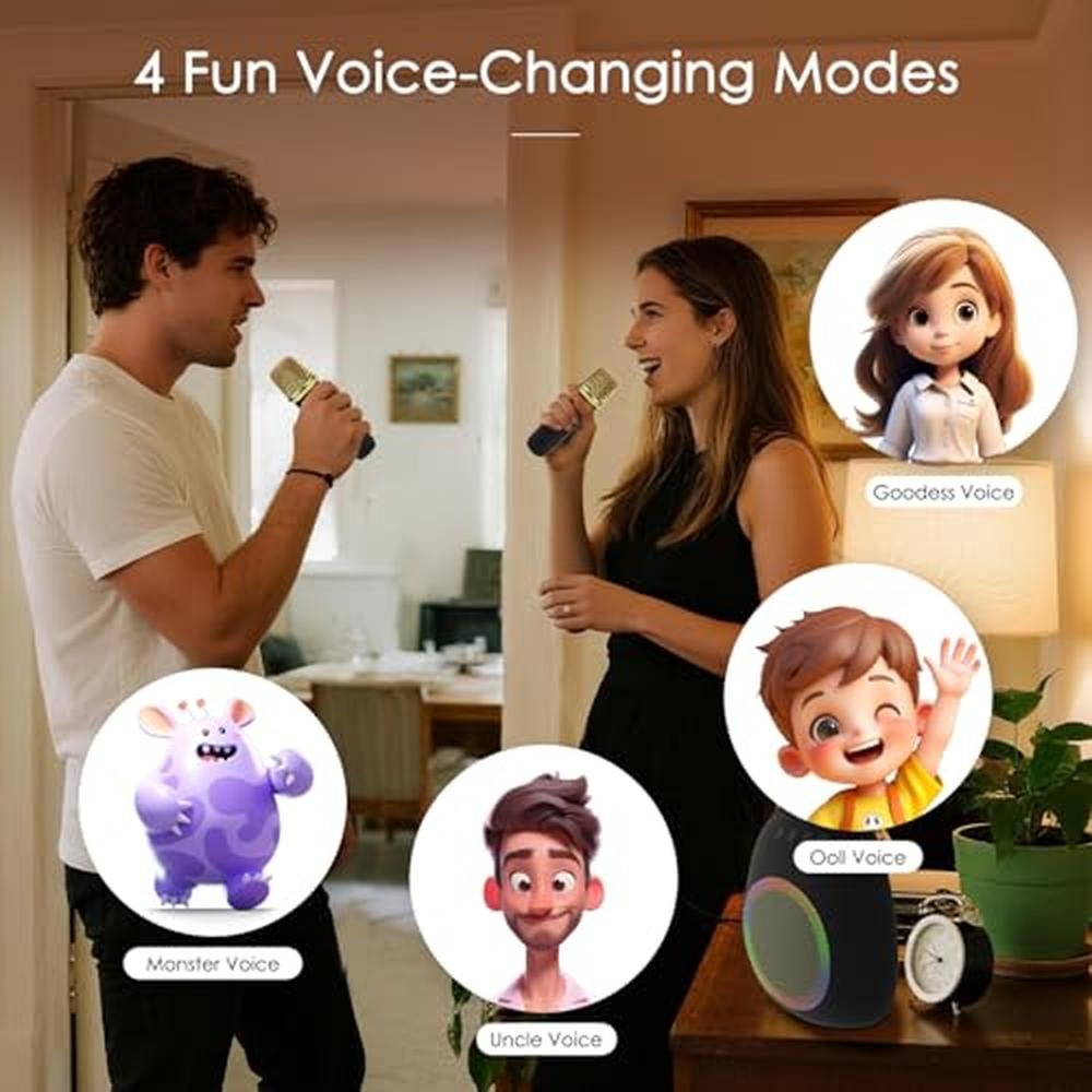 Karaoke Machine: Portable Bluetooth Speaker with 2 Wireless – Packaging