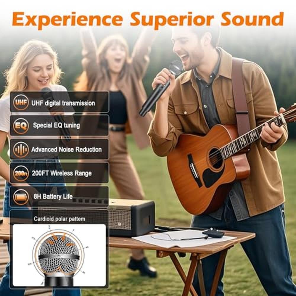 Microphone Kaschun: Kaschun KA-328 Dual UHF Handheld – Side View