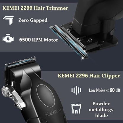 KEMEI Professional Hair Clipper and Trimmers Set – Side View