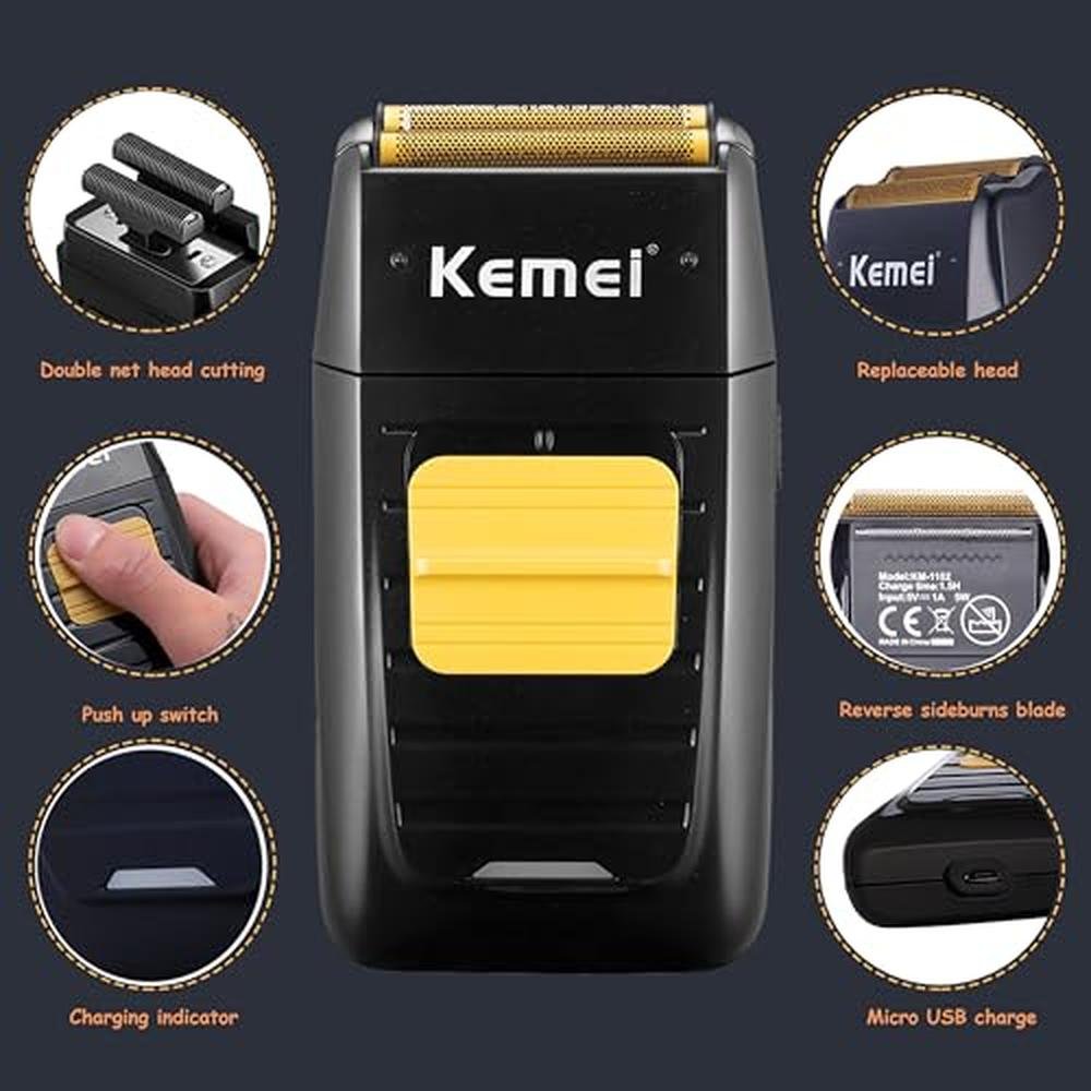KEMEI Professional Hair Clipper and Trimmers Set – Close-up Detail