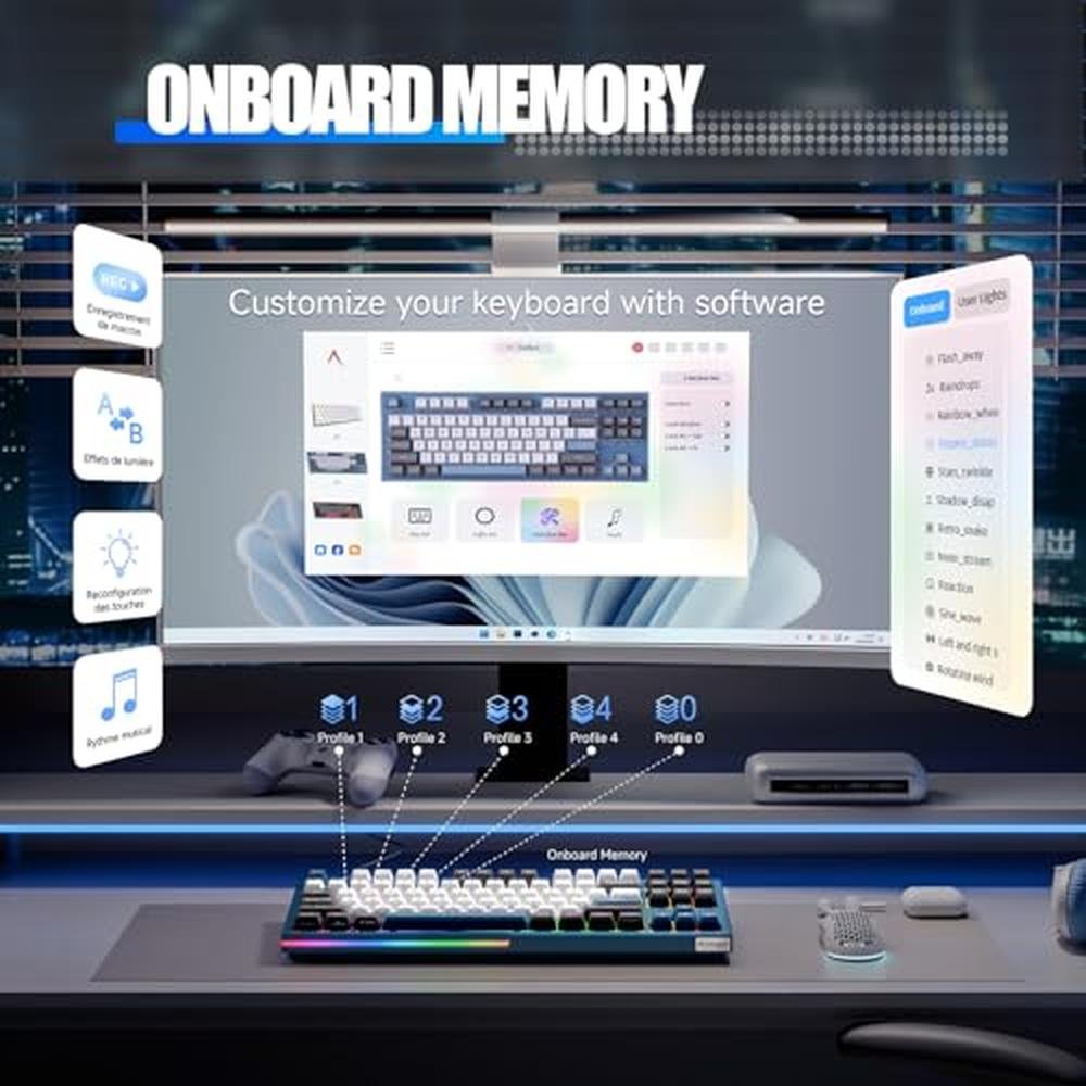 Kemove K87 Wireless TKL Mechanical Gaming Keyboard – In Use