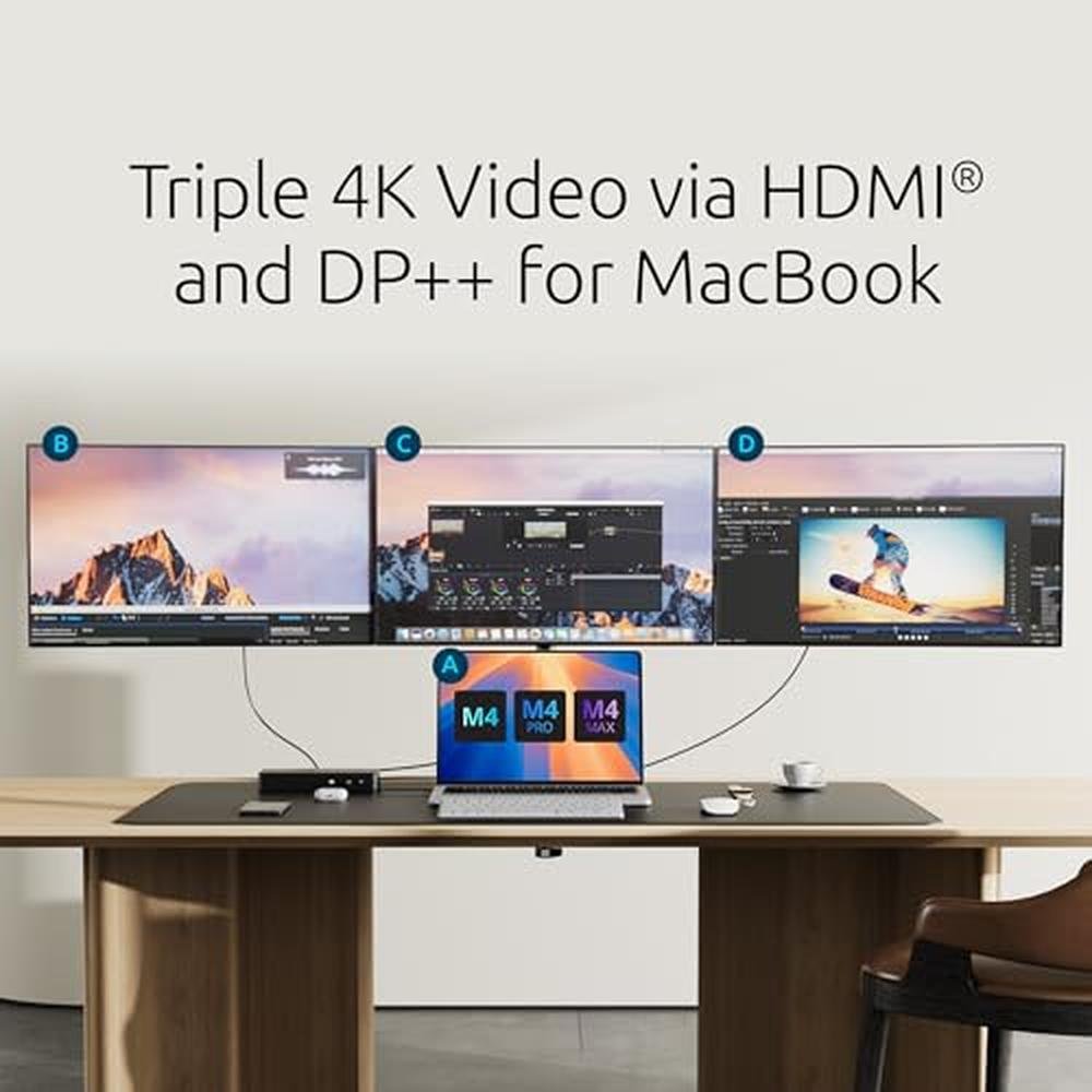Kensington DisplayLink 4K Docking Station – Side View