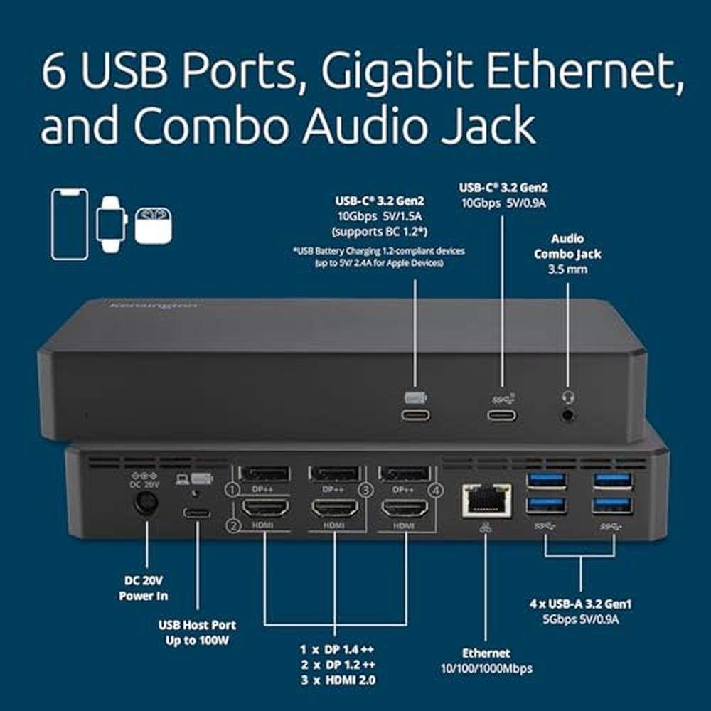 Kensington DisplayLink 4K Docking Station – Close-up Detail