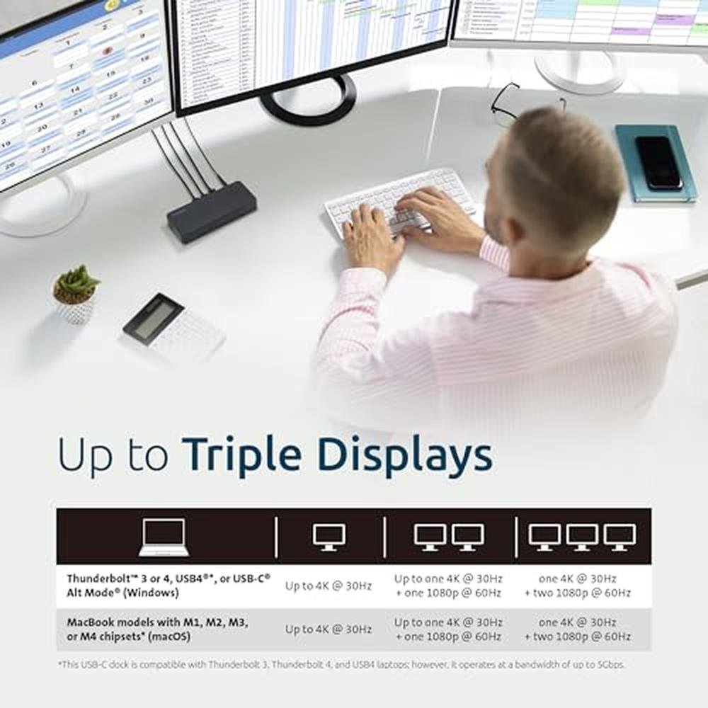 Docking Station: Kensington SD4760P 11-in-1 USB-C Docking – Side View