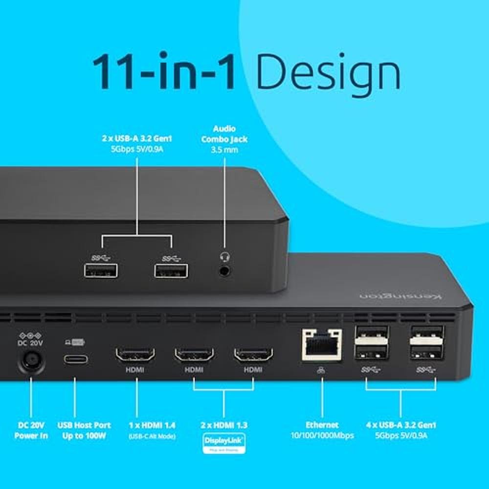 Docking Station: Kensington SD4760P 11-in-1 USB-C Docking – Close-up Detail
