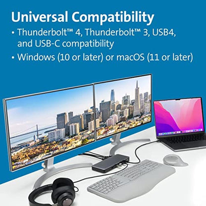 Kensington SD5760T Thunderbolt 4 Dual 4K Docking Station – Side View