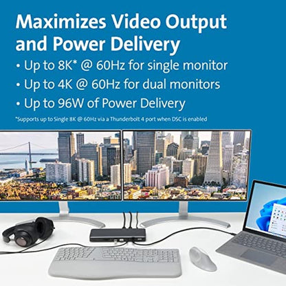 Kensington SD5760T Thunderbolt 4 Dual 4K Docking Station – In Use