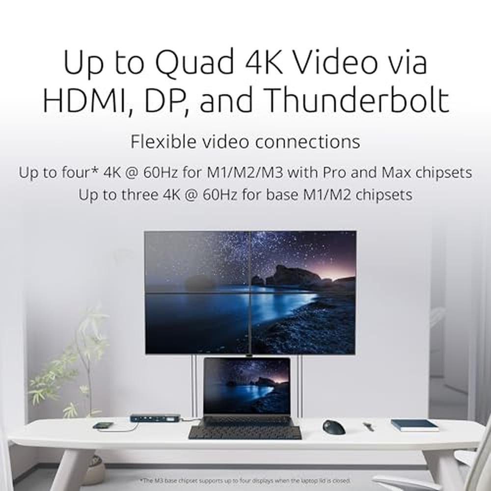 Kensington SD5900T: Thunderbolt 4 Docking Station with – Side View