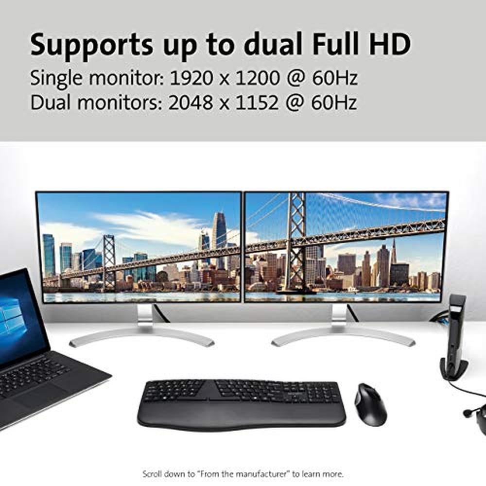 Kensington Dual Display Docking Station – Close-up Detail
