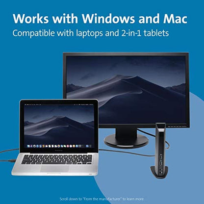 Kensington Dual Display Docking Station – In Use