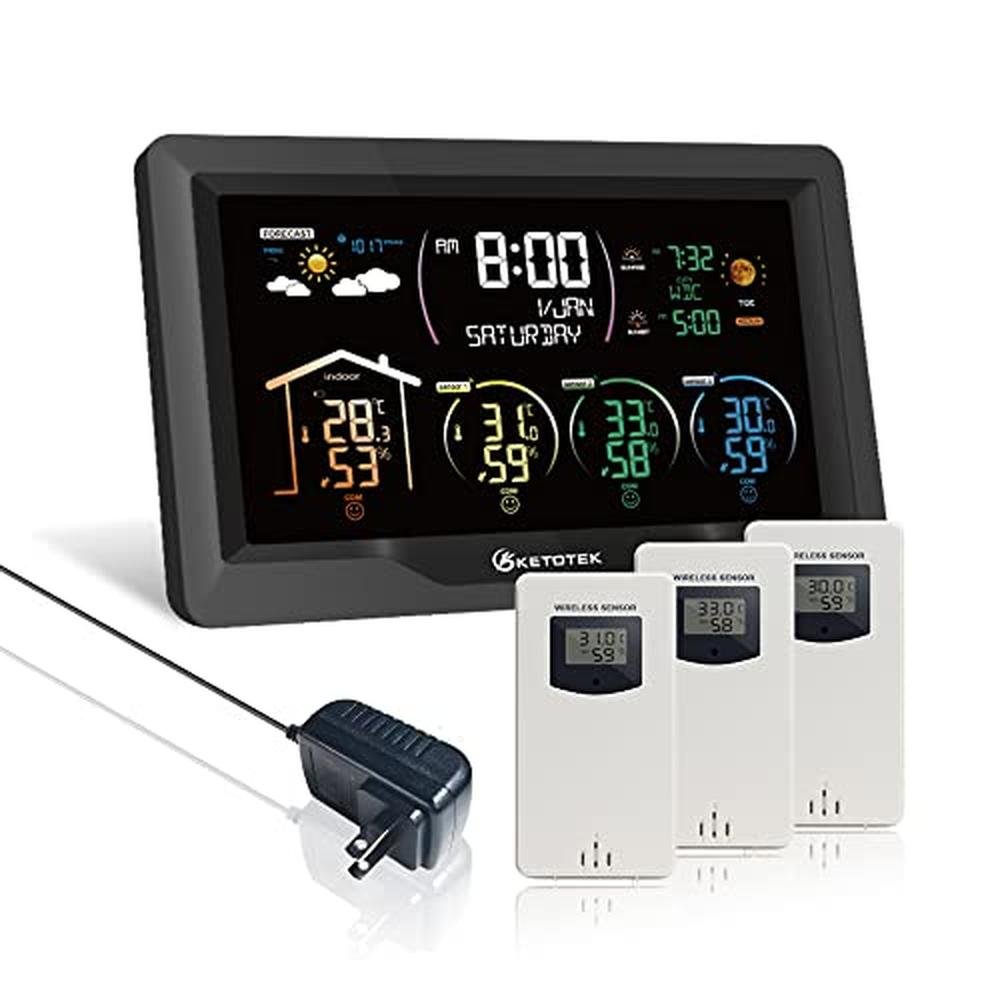 Weather Outdoor: KETOTEK Wireless Radio Weather Station – Front View
