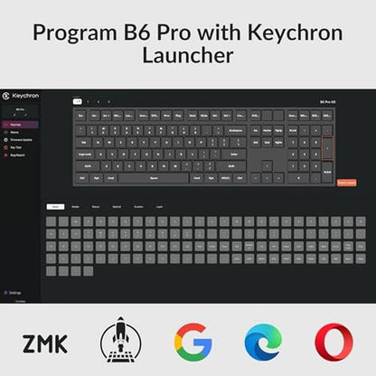 Keychron B6 Pro Ultra Thin Wireless Keyboard – Side View