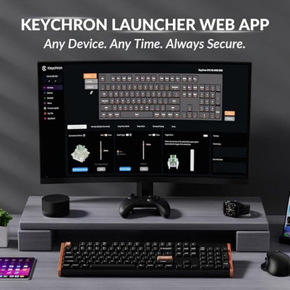 Keyboard Keychron K10 HE: Ultra-Fast Lime Magnetic Switch – Side View
