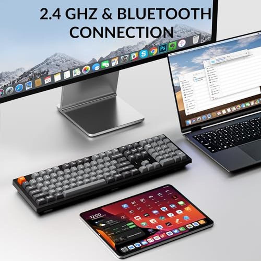 Keychron K10 Max Wireless Custom Mechanical Keyboard – Side View