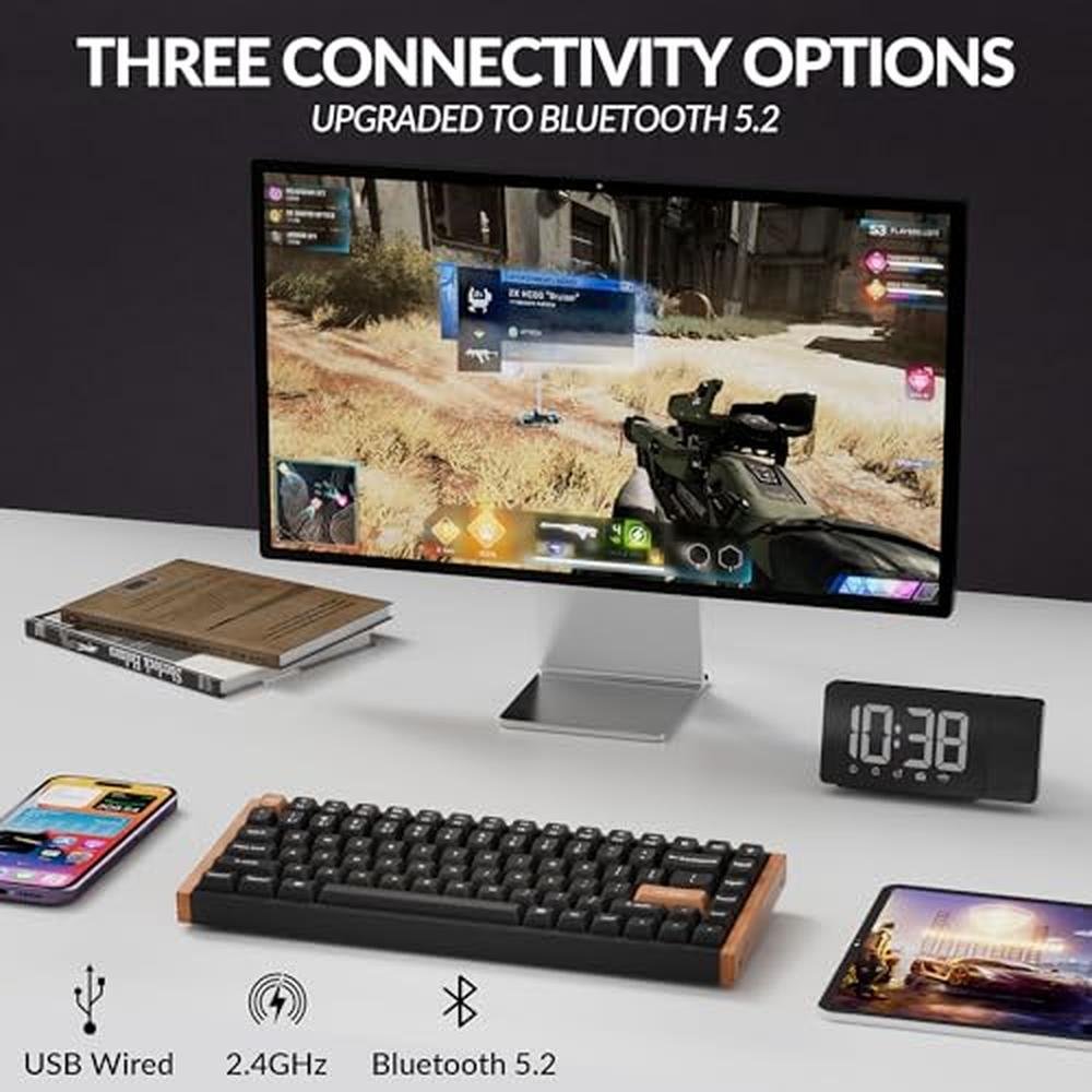 Keychron K2 HE Rapid Trigger: Wireless Custom Keyboard with – Side View