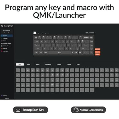 Keychron Keyboard: Keychron K6 Pro Wireless Custom – Side View