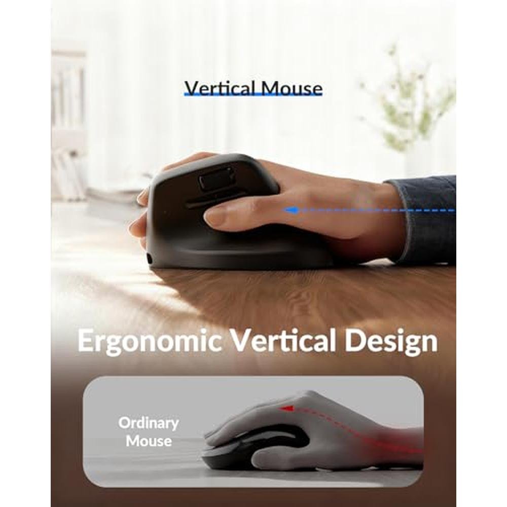 Keychron M5 8K Vertical Ergonomic Mouse Wireless – Side View