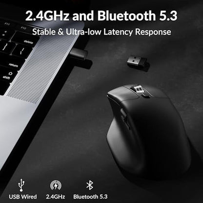 Keychron M6 Silent Wireless Gaming Mouse – Side View