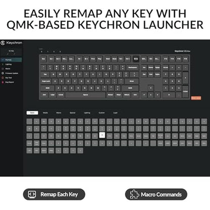 Keychron V6 Max Wireless Custom Mechanical Keyboard – Side View