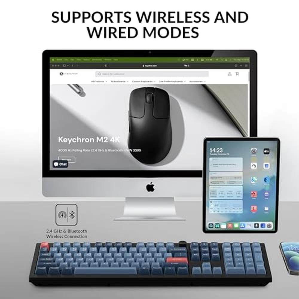 Keychron V6 Max Wireless Custom Mechanical Keyboard – Close-up Detail