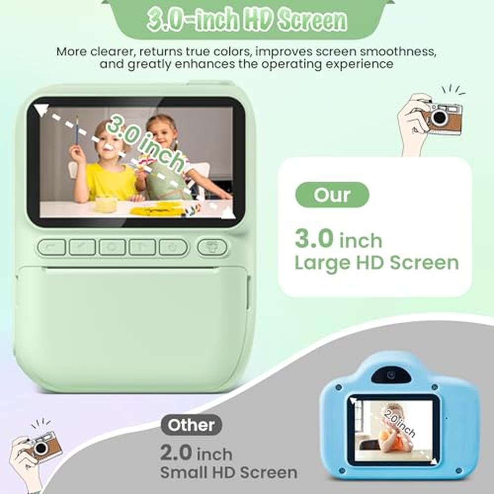 Camera Kids: 3.0 HD 32MP 1080P Toddler Digital Camera with – Side View
