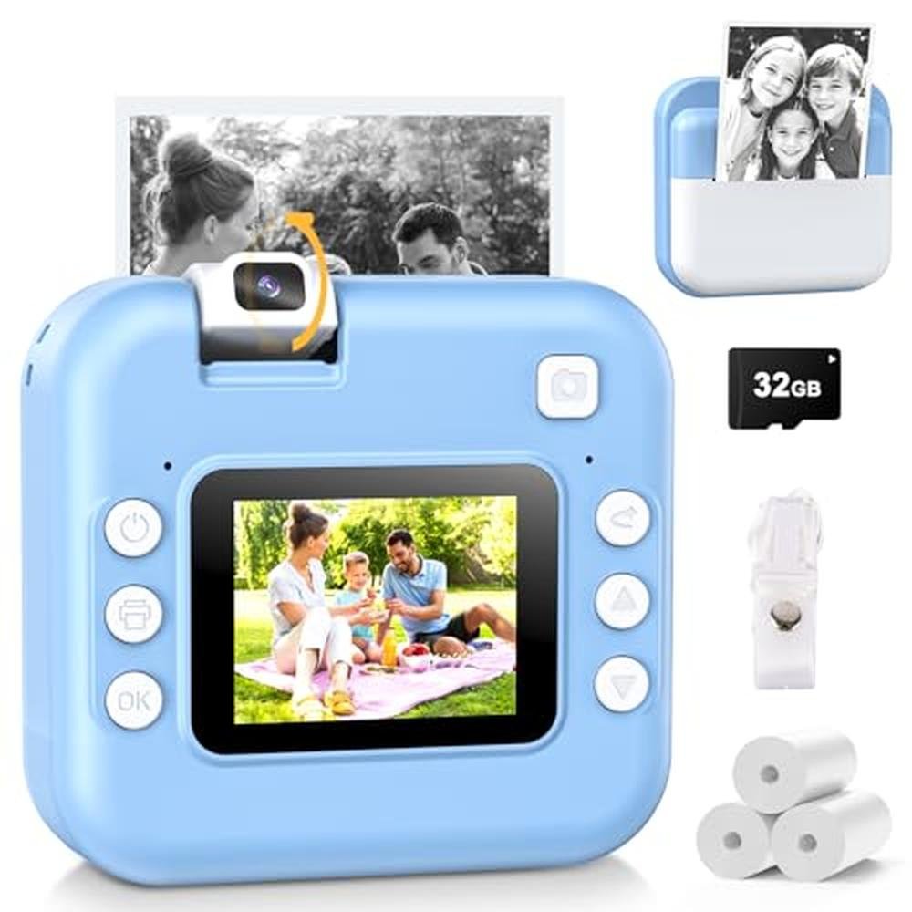 Camera Instant Print: Kids Digital Camera with Flip Lens – Front View
