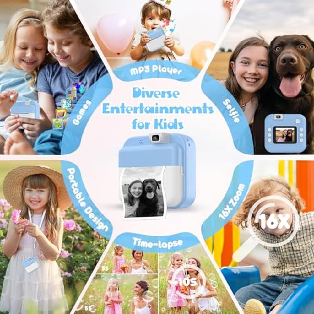 Camera Instant Print: Kids Digital Camera with Flip Lens – In Use