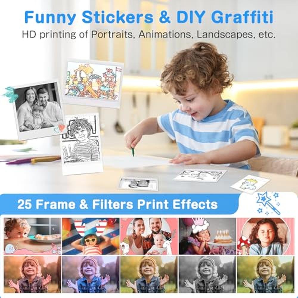 Kids Camera: Instant Print Dual Lens 48MP Digital Camera – In Use