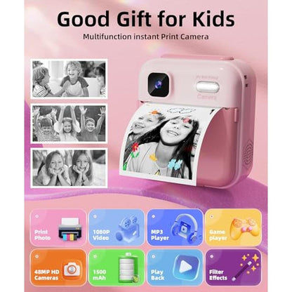 Kids Camera: Instant Print for Boys and Girls 48MP HD – Side View