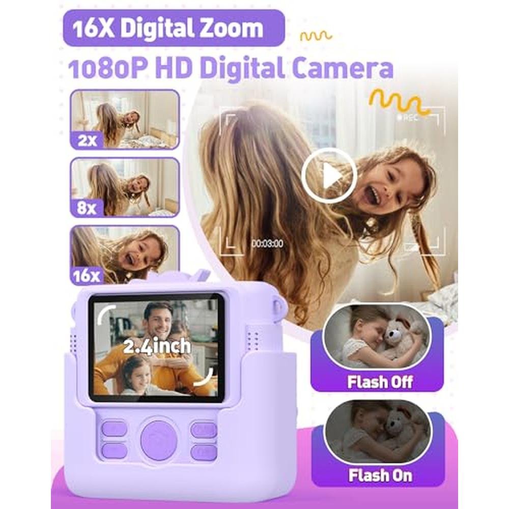 Kids Camera Instant Print: 1080P Digital Camera for Girls – In Use