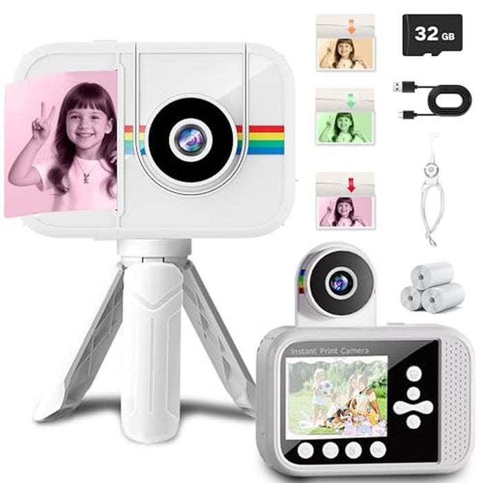 Kids Camera: Instant Print Kids Digital Camera with 3 Color – Front View