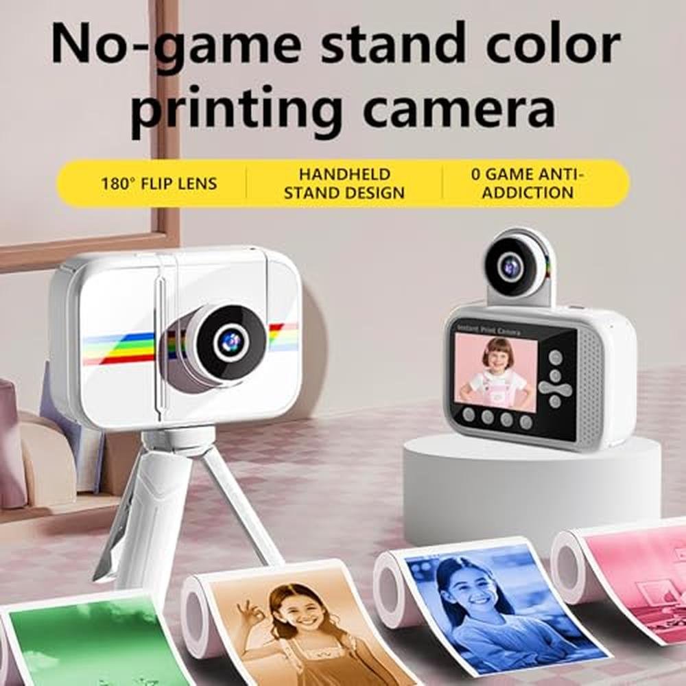 Kids Camera: Instant Print Kids Digital Camera with 3 Color – Side View